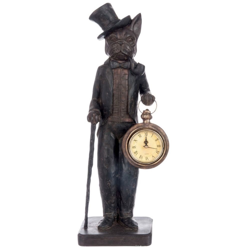 JOLIPA - Grande figurine en résine Dandy Dog - Horloges, pendules