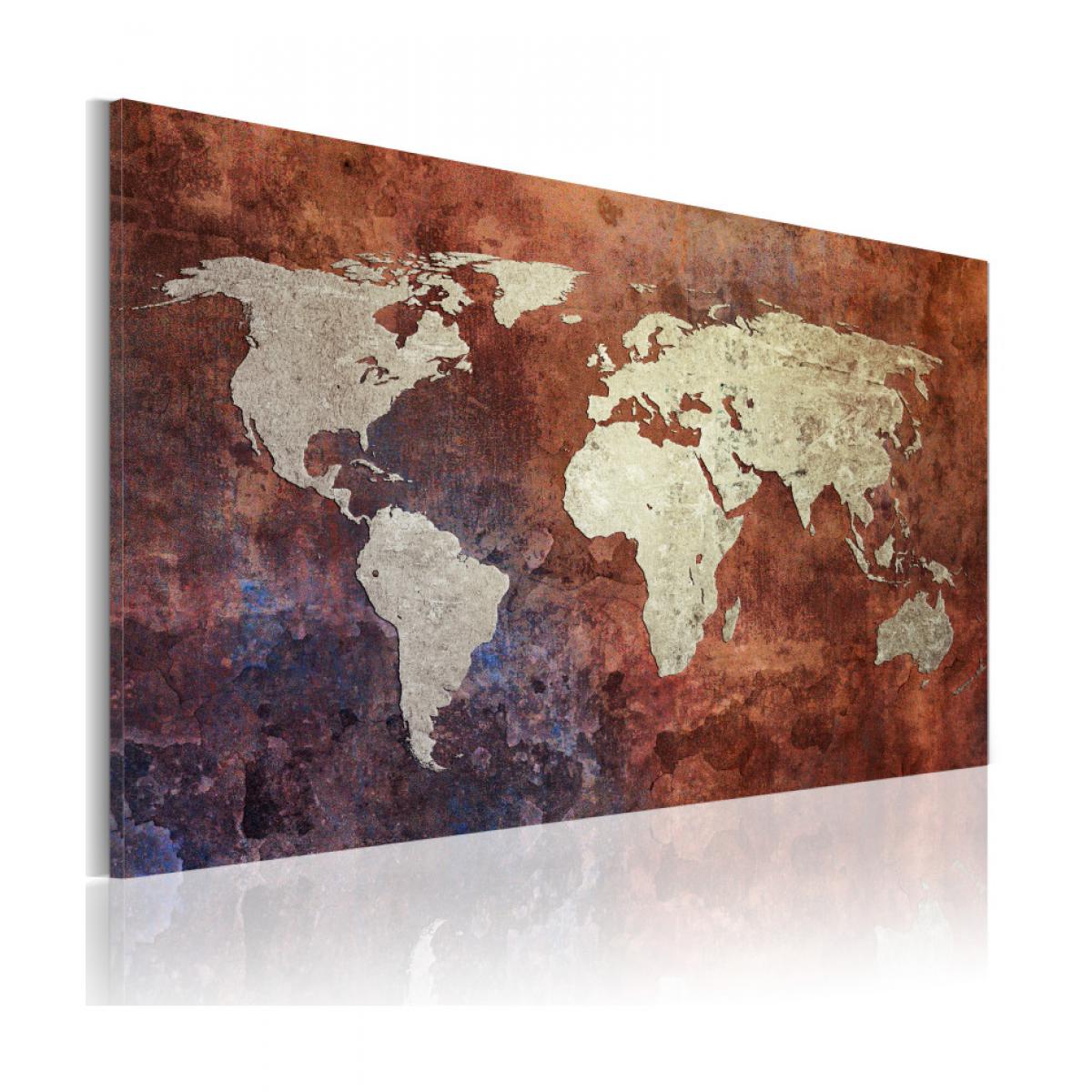 Artgeist - Tableau - Carte du monde dorée 60x40 - Tableaux, peintures