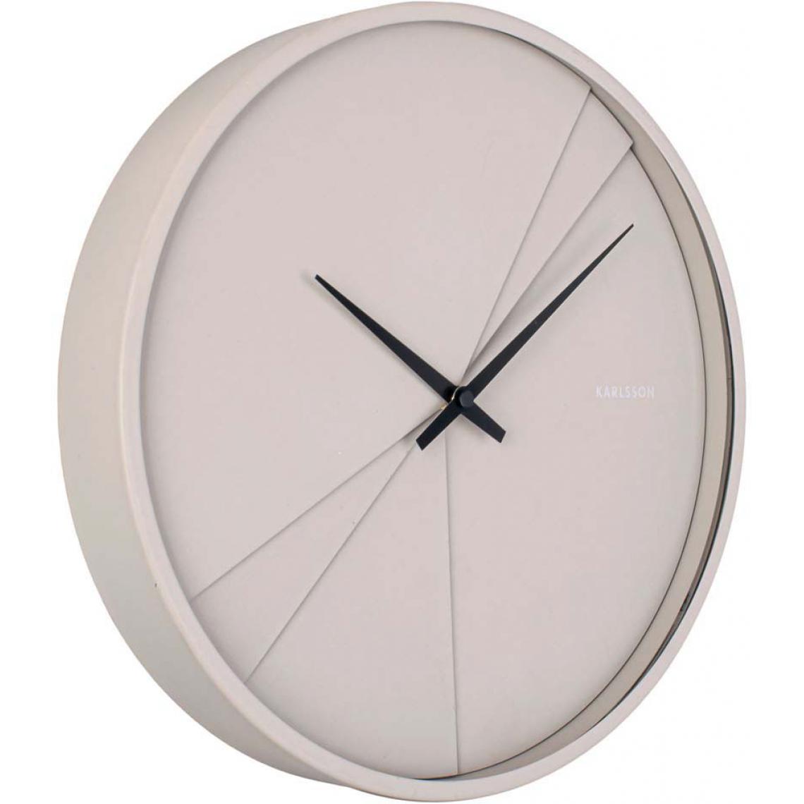 Karlsson - Horloge ronde en bois Lines 30 cm gris - Horloges, pendules