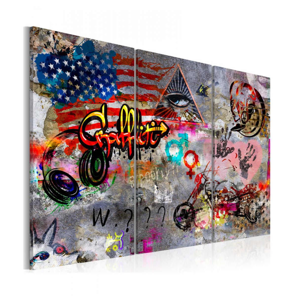 Artgeist - Tableau - American Graffiti 120x80 - Tableaux, peintures