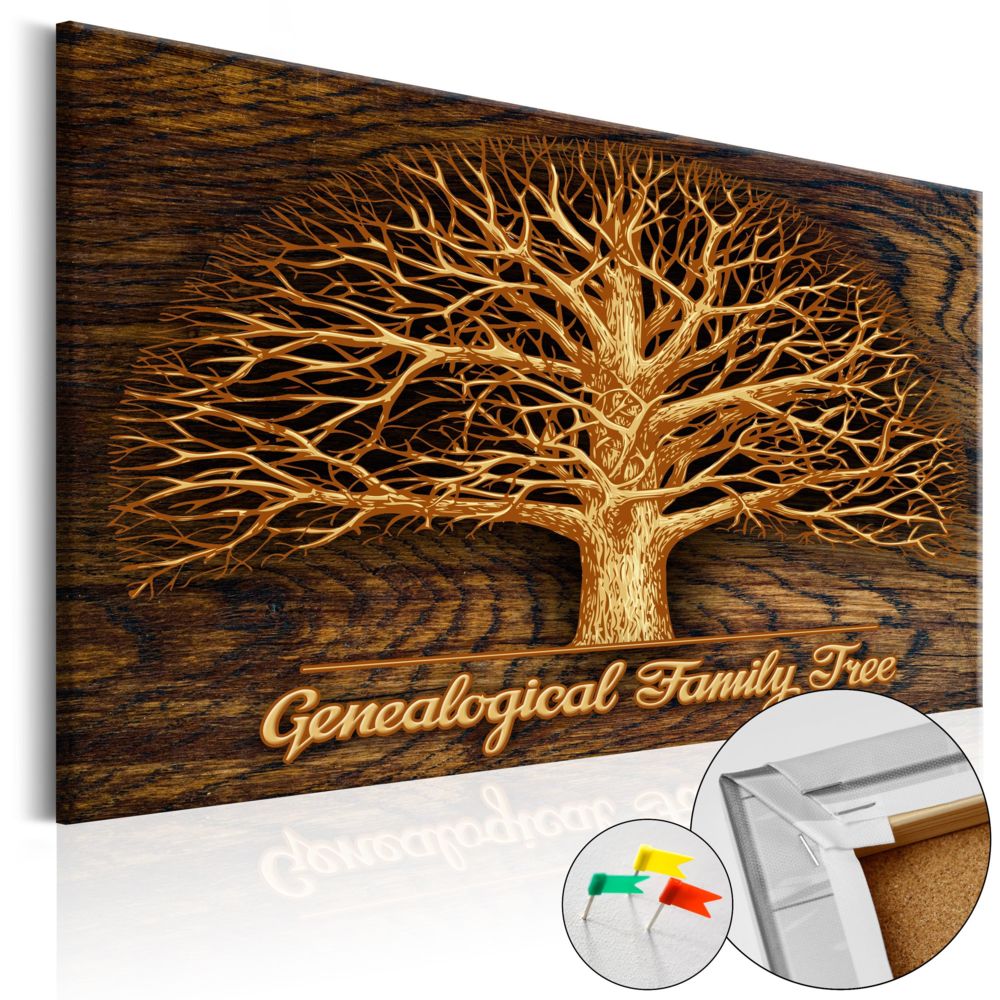 Bimago - Tableau en liège - Family Tree [Corkboard] - Décoration, image, art | - Tableaux, peintures