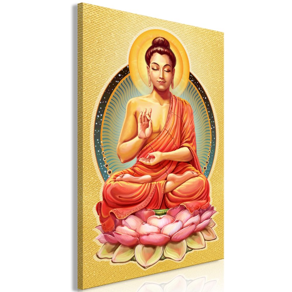 Bimago - Tableau - Peace of Buddha (1 Part) Vertical - Décoration, image, art | Zen | - Tableaux, peintures
