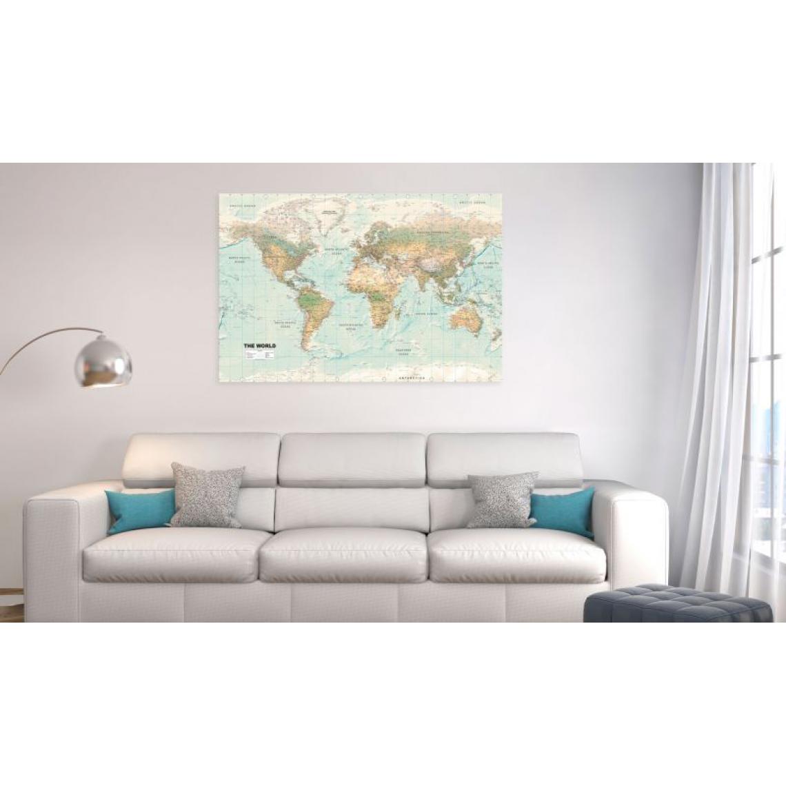 Artgeist - Tableau - World Map: Beautiful World .Taille : 120x80 - Tableaux, peintures