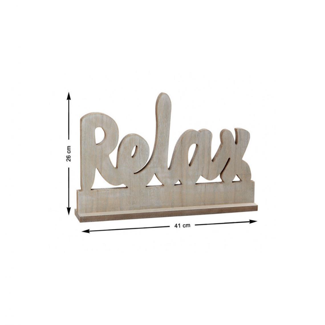 Ac-Deco - Décoration "Relax" - 41 x 5 x 26 cm - Bois - Objets déco