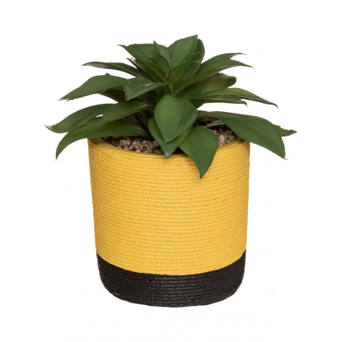 Atmosphera, Createur D'Interieur - Atmosphera - Plante artificielle dans un pot en ciment bicolore - Plantes et fleurs artificielles