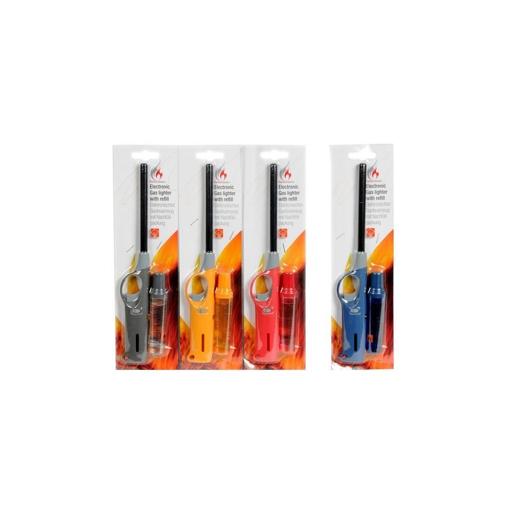 Coolminiprix - Lot de 6 - Allume feu rechargeable 27cm coloris assortis + recharge gaz - Qualité COOLMINIPRIX - Objets déco