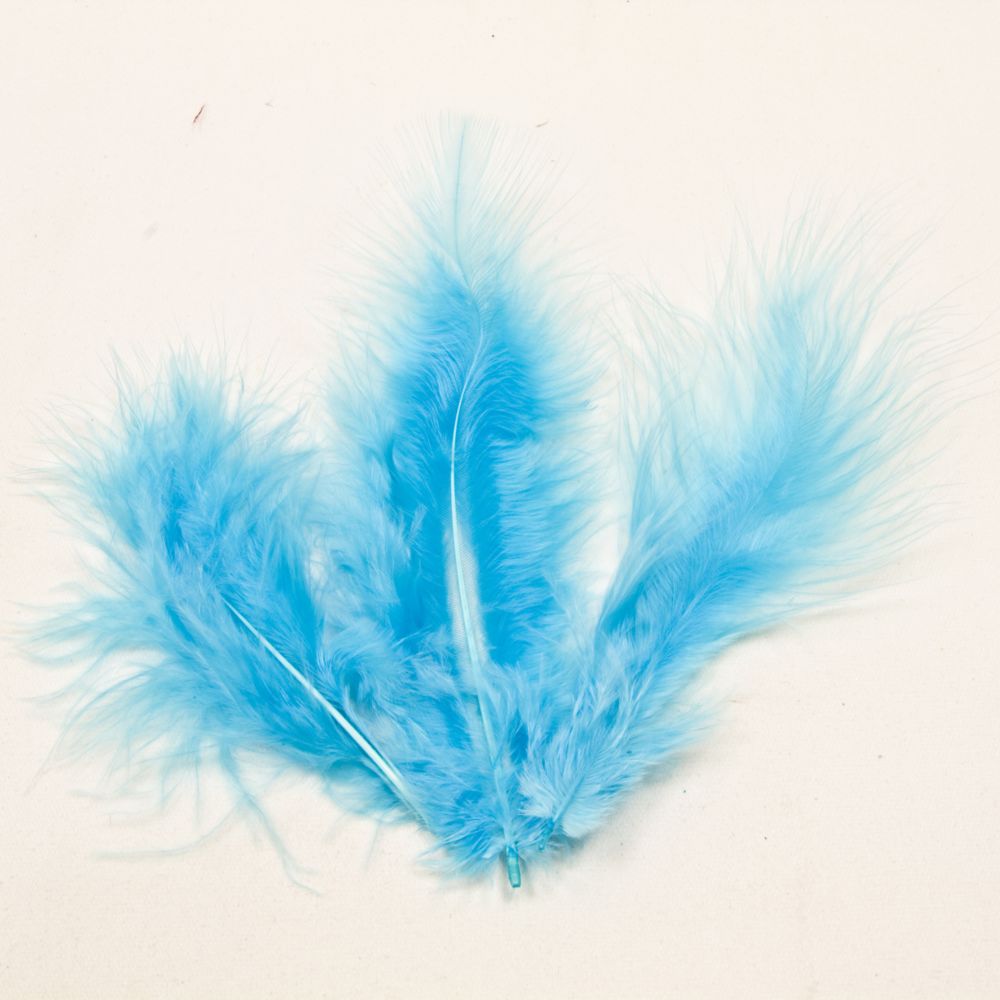 Visiodirect - Lot de 20 plumes de décoration coloris Turquoise - 10 x 4 cm - Objets déco