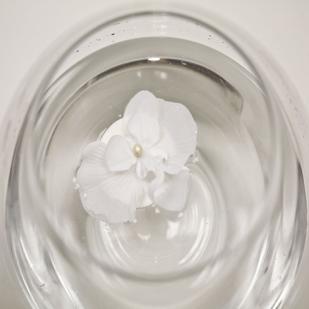 Visiodirect - Lot de 2 orchidées flottantes coloris blanc - 7 Cm - Objets déco