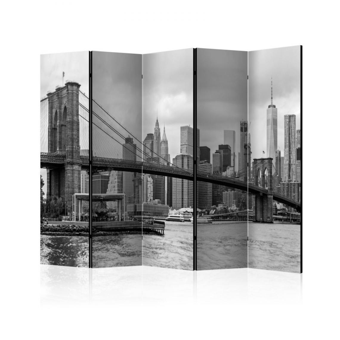 Artgeist - Paravent 5 volets - Road to Manhattan (Black and White) II [Room Dividers] 225x172 - Paravents