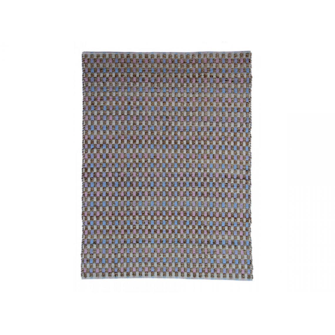 Bobochic - BOBOCHIC Tapis d'extérieur MALEE Naturel / Rose / Bleu 80cm x 150cm - Tapis