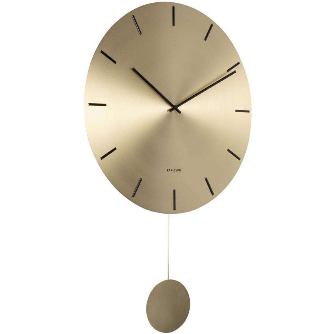 Karlsson - Horloge ronde en acier Impressive 47 cm doré - Horloges, pendules