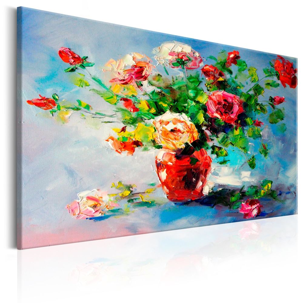 Bimago - Tableau peint à la main - Beautiful Roses - Décoration, image, art | Fleurs | Roses | - Tableaux, peintures