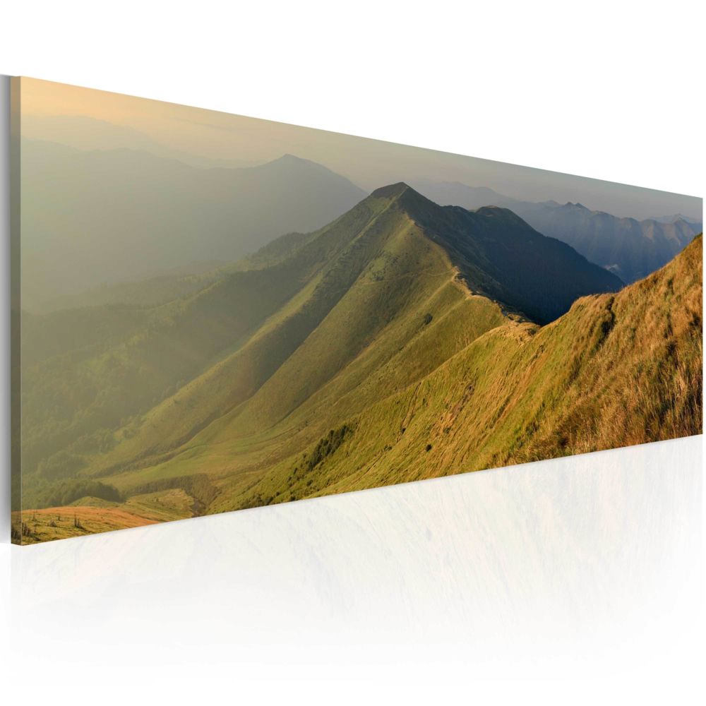Bimago - Tableau | Canvas print | Mountains at sunset | 120x40 | - Tableaux, peintures