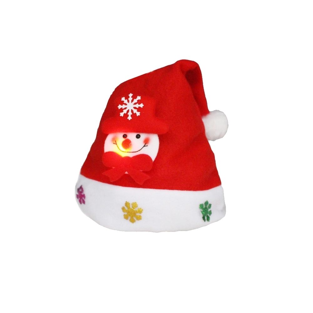 Wewoo - Décoration de Noël à porter de Napped tissu Santa Hat enfants luminescents habiller chapeau de Noël, livraison aléatoire de modèle - Décorations de Noël