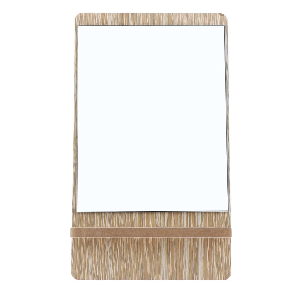 marque generique - salle de bains rasage miroir de courtoisie debout en bois pliable - Miroirs