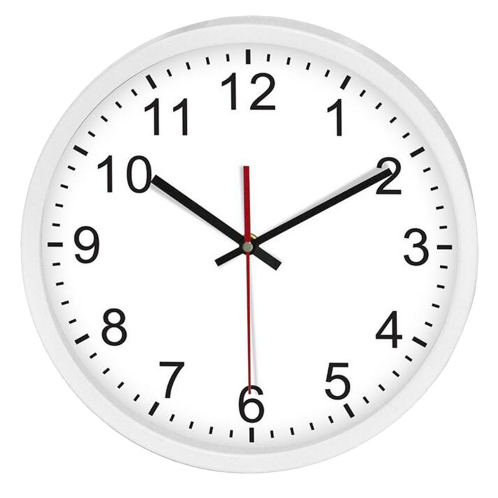marque generique - Horloge Murale Silencieuse Non-ticking Horloges Rondes à Piles De 12 Pouces, Blanc - Horloges, pendules