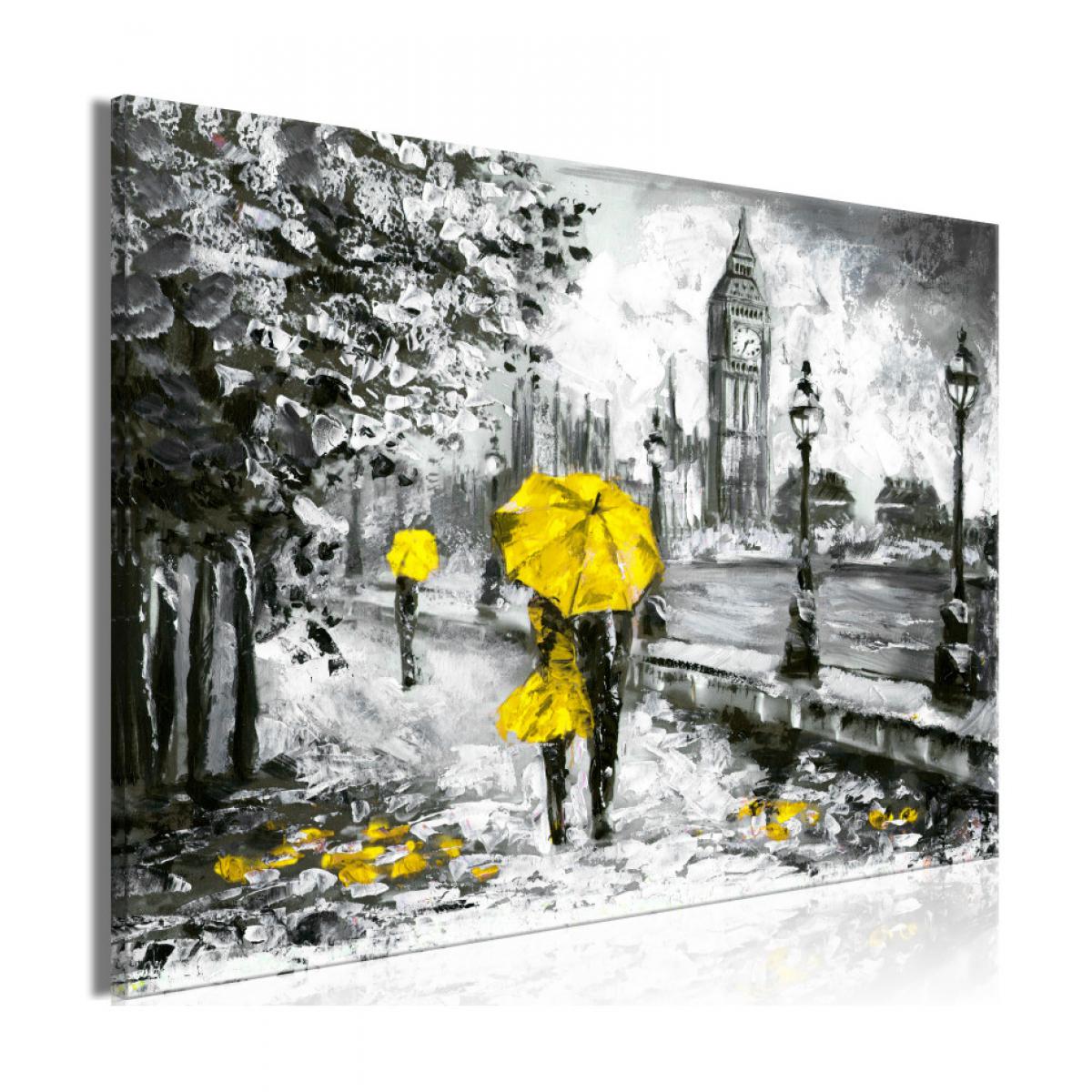 Artgeist - Tableau - Walk in London (1 Part) Wide Yellow 90x60 - Tableaux, peintures