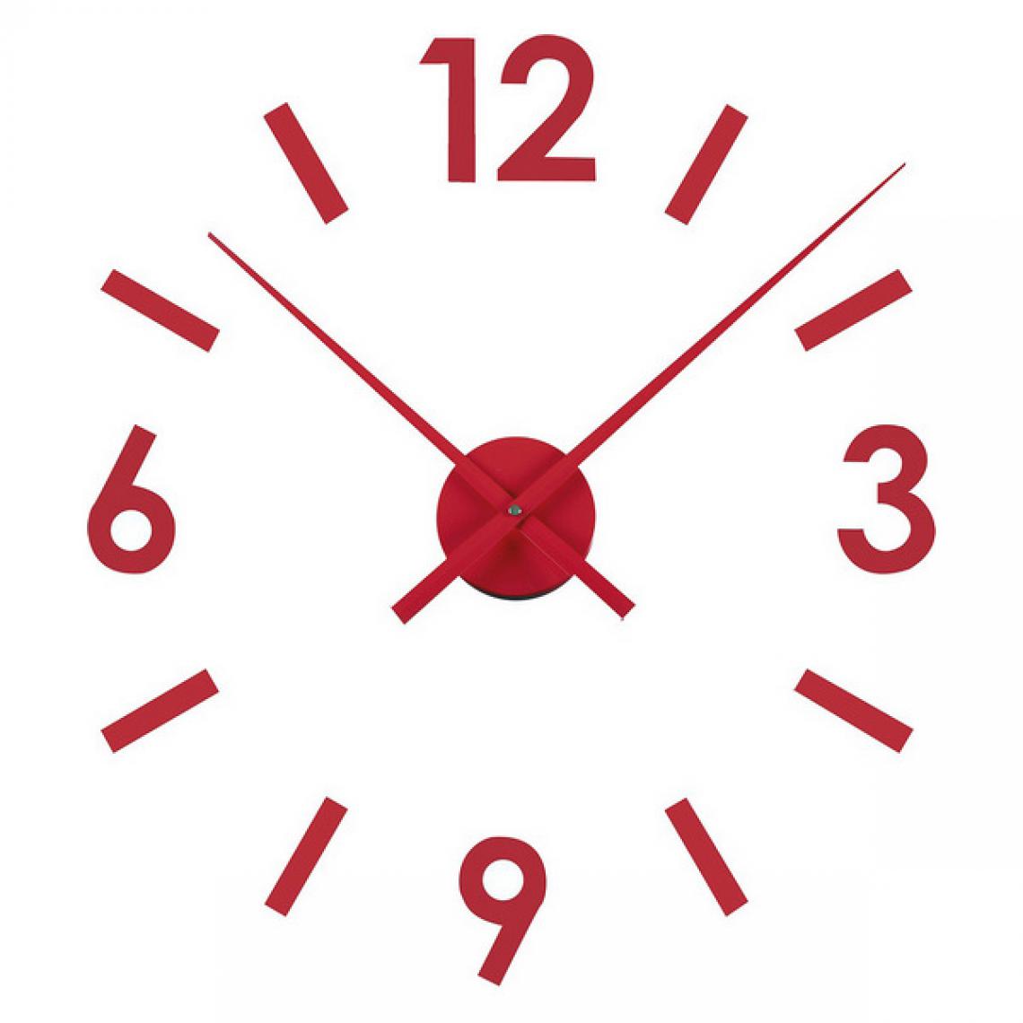Unknown - Horloge Murale polypropylène Rouge - Horloges, pendules