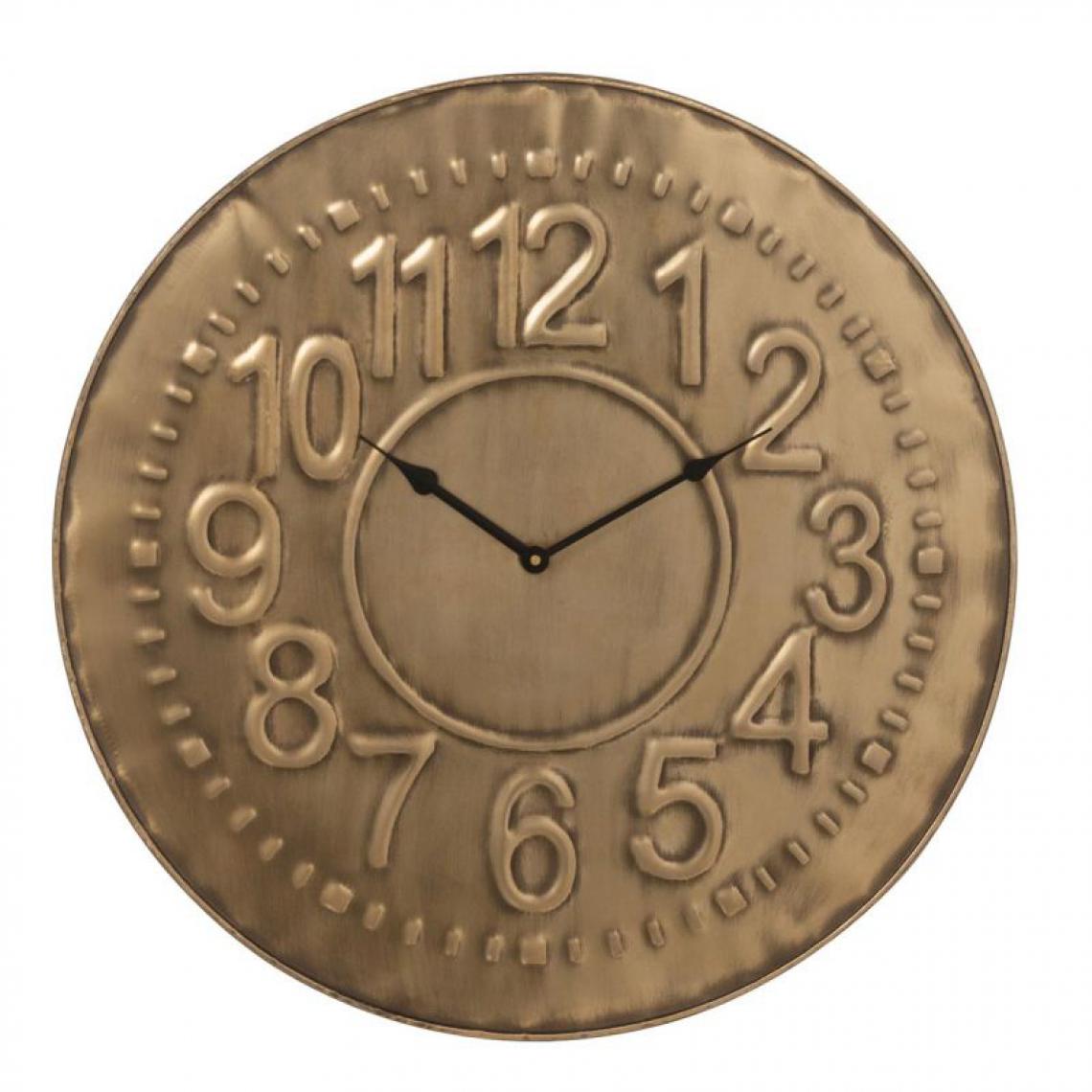 Paris Prix - Horloge Murale en Métal Kako 57cm Naturel - Horloges, pendules