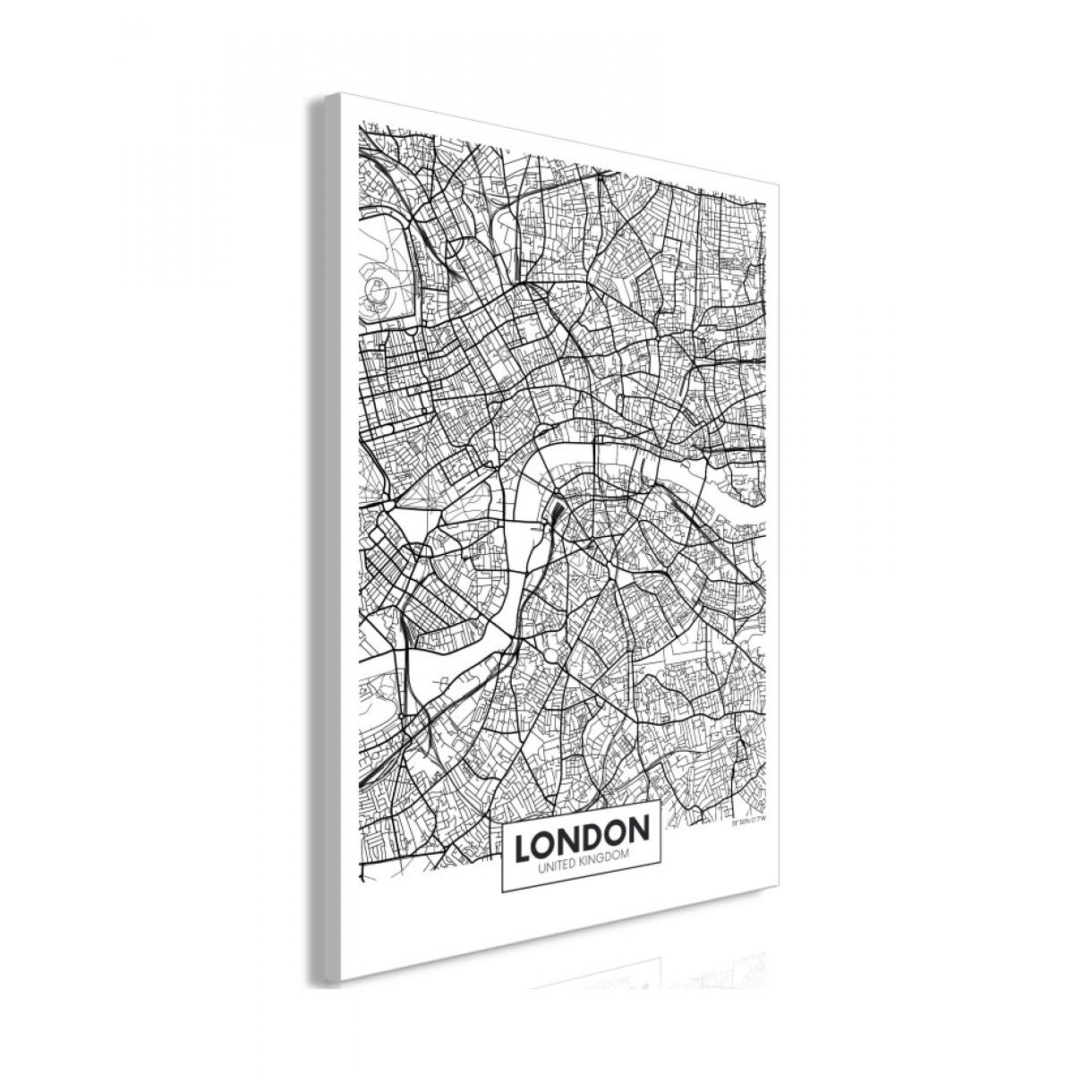 Artgeist - Tableau - Map of London (1 Part) Vertical 40x60 - Tableaux, peintures