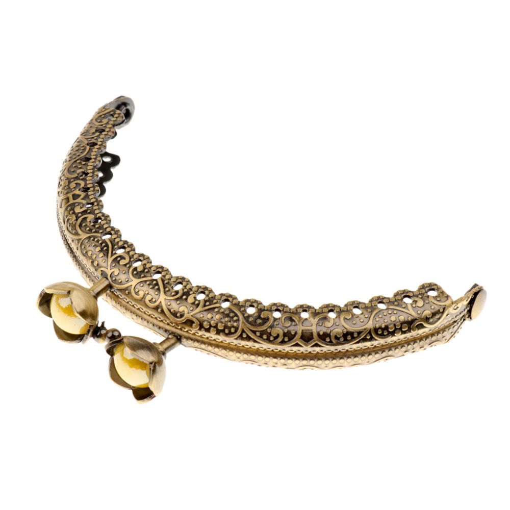 marque generique - métal bronze porte-monnaie sac diy artisanat cadre baiser fermoir serrure lotus perle # 4 - Cadres, pêle-mêle