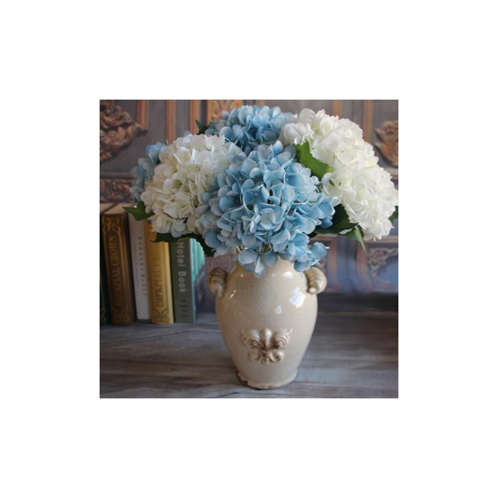 marque generique - Artificielle Fleur Hortensia Bleu Mariage Usine De Soie Décor De Jardin De Partie - Plantes et fleurs artificielles