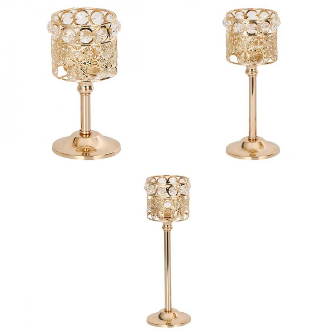 marque generique - centre de table de bougeoirs en cristal de fer - Bougeoirs, chandeliers