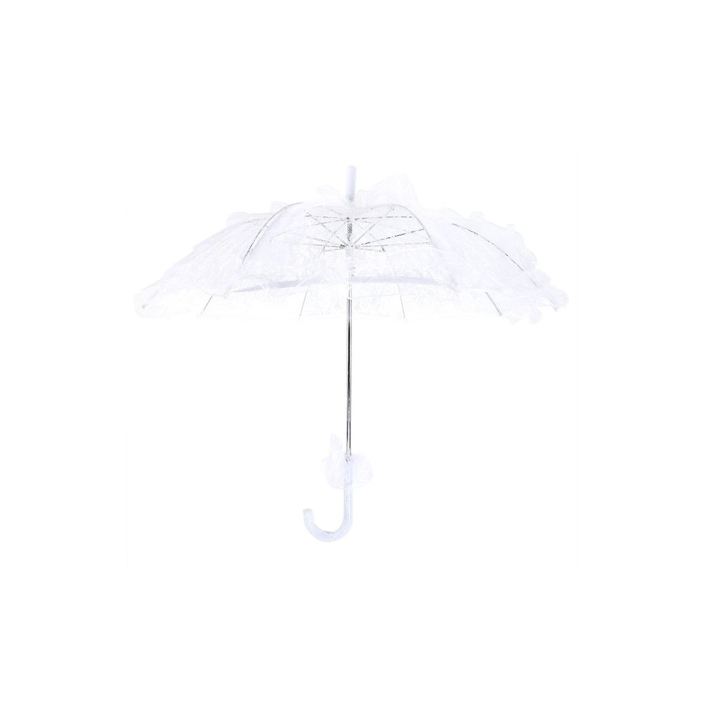 Wewoo - Décorations de Fête Mariage Dentelle Parapluie Coton Danser Photographie Prop Blanc - Décorations de Noël