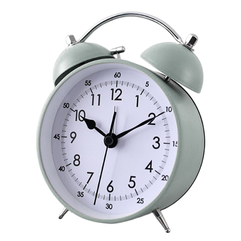 marque generique - Mute Double Bells Table Alarm Clock Student Bedside Clock Lazy Clock Green - Réveil