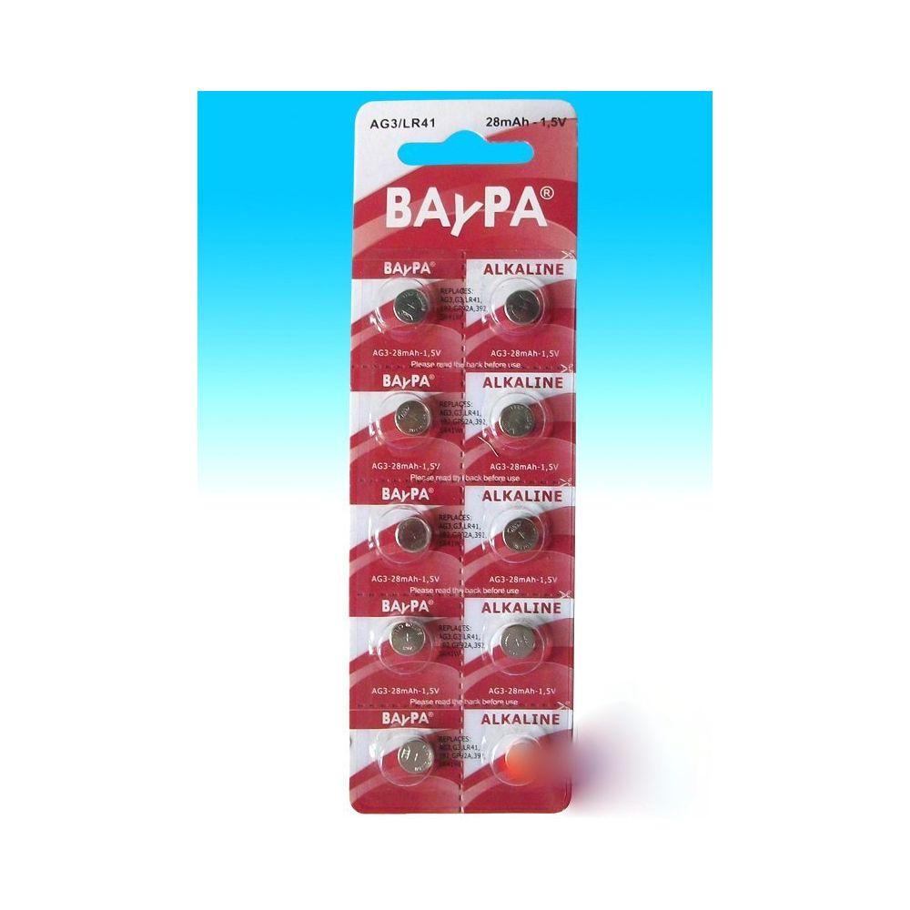Coolminiprix - Lot de 3 - Lot de 10 piles alkaline AG3 Baypa - Qualité COOLMINIPRIX - Objets déco