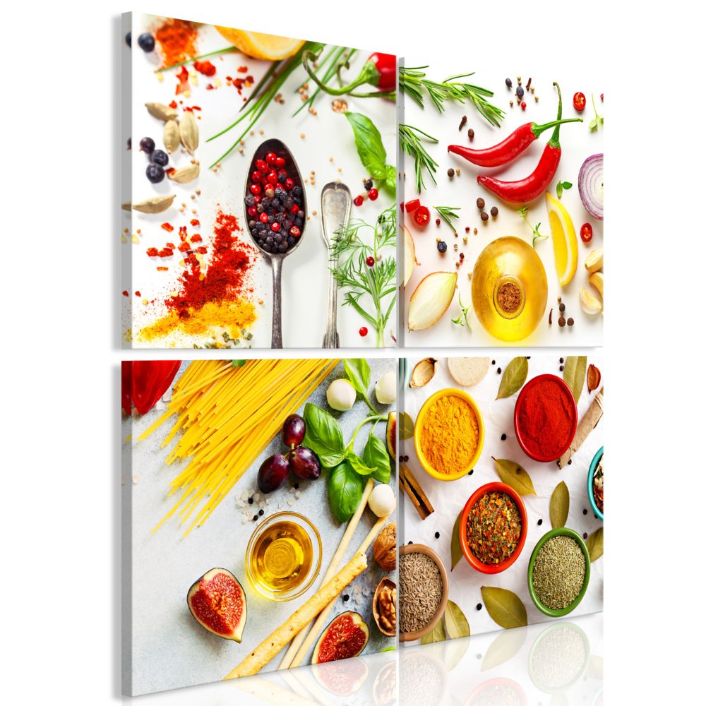 Bimago - Tableau - Spices of the World (4 Parts) - Décoration, image, art | Nature morte | Cuisine | - Tableaux, peintures