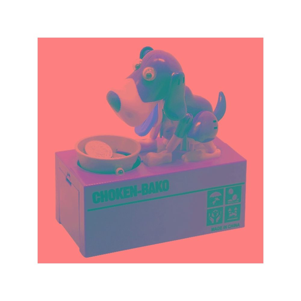 Wewoo - Tirelire Creative Cartoon Edacious Puppy Monnaie Automatique Manger Économisant Boîte D'échange, Brun & Blanc Chien - Objets déco