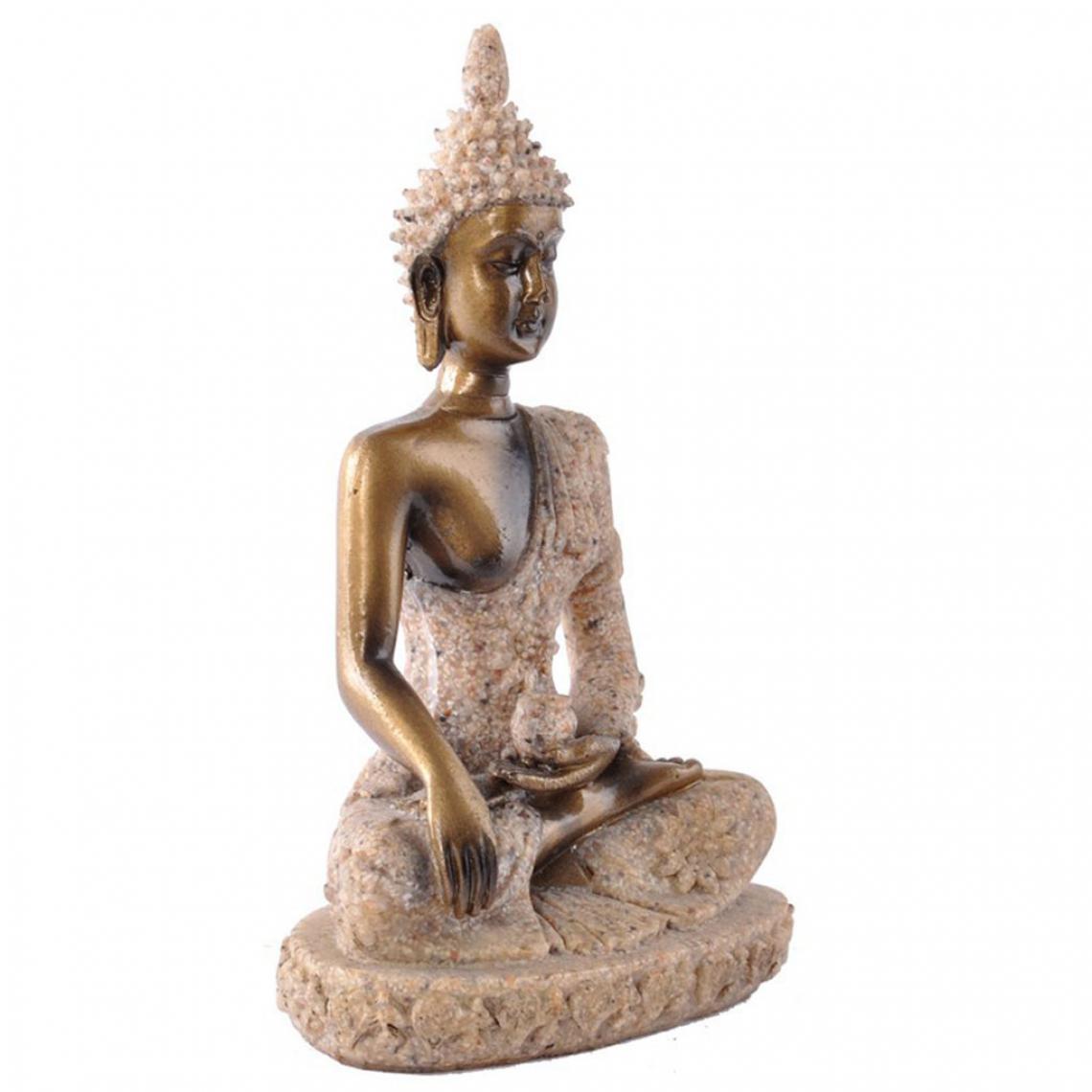 marque generique - Statue de Bouddha Joss en Grès + Sculpture Bouddha de Méditation en Résine - Objets déco