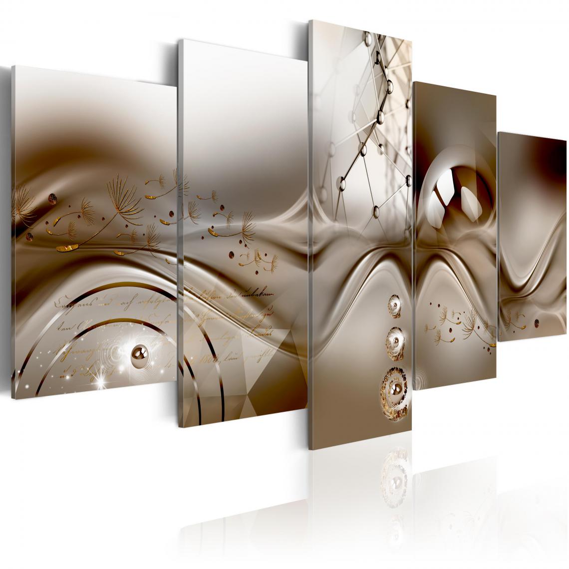 Decoshop26 - Tableau sur toile en 5 panneaux décoration murale image imprimée cadre en bois à suspendre Désharmonie artistique 100x50 cm 11_0001191 - Tableaux, peintures