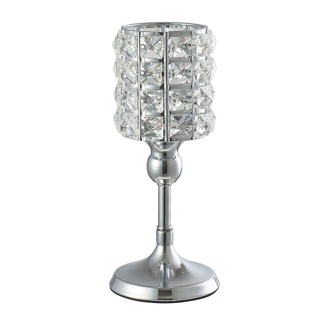 marque generique - Bougeoirs En Cristal Moderne Stand Chandelier Bougeoir 11x41cm - Bougeoirs, chandeliers