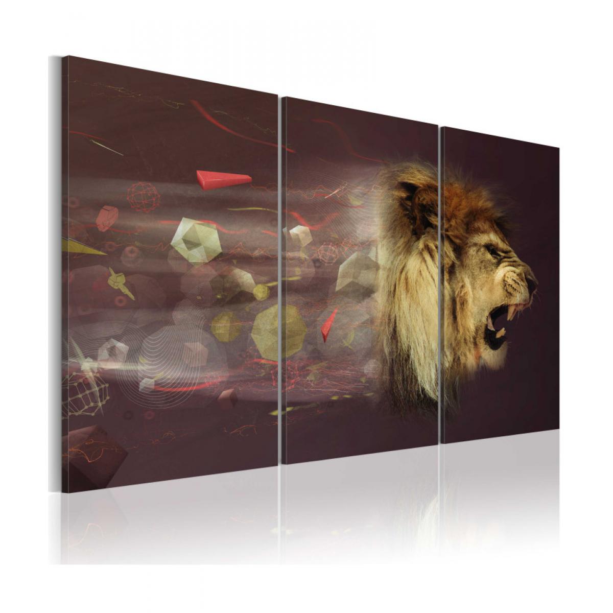 Artgeist - Tableau - lion (abstraction) 90x60 - Tableaux, peintures