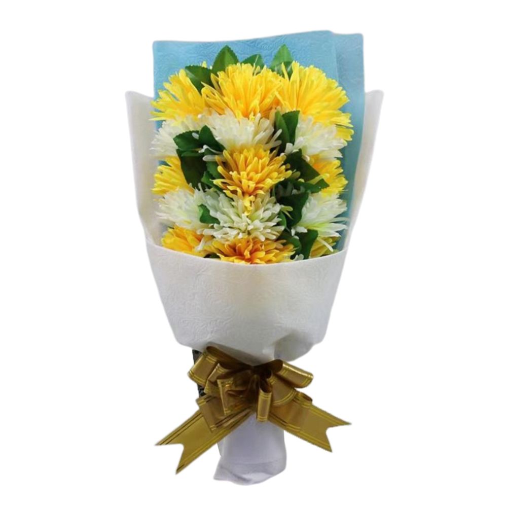 marque generique - Chrysanthème Bouquet Artificiel Cimetière Fleurs Tombe Décoration Mixte - Plantes et fleurs artificielles