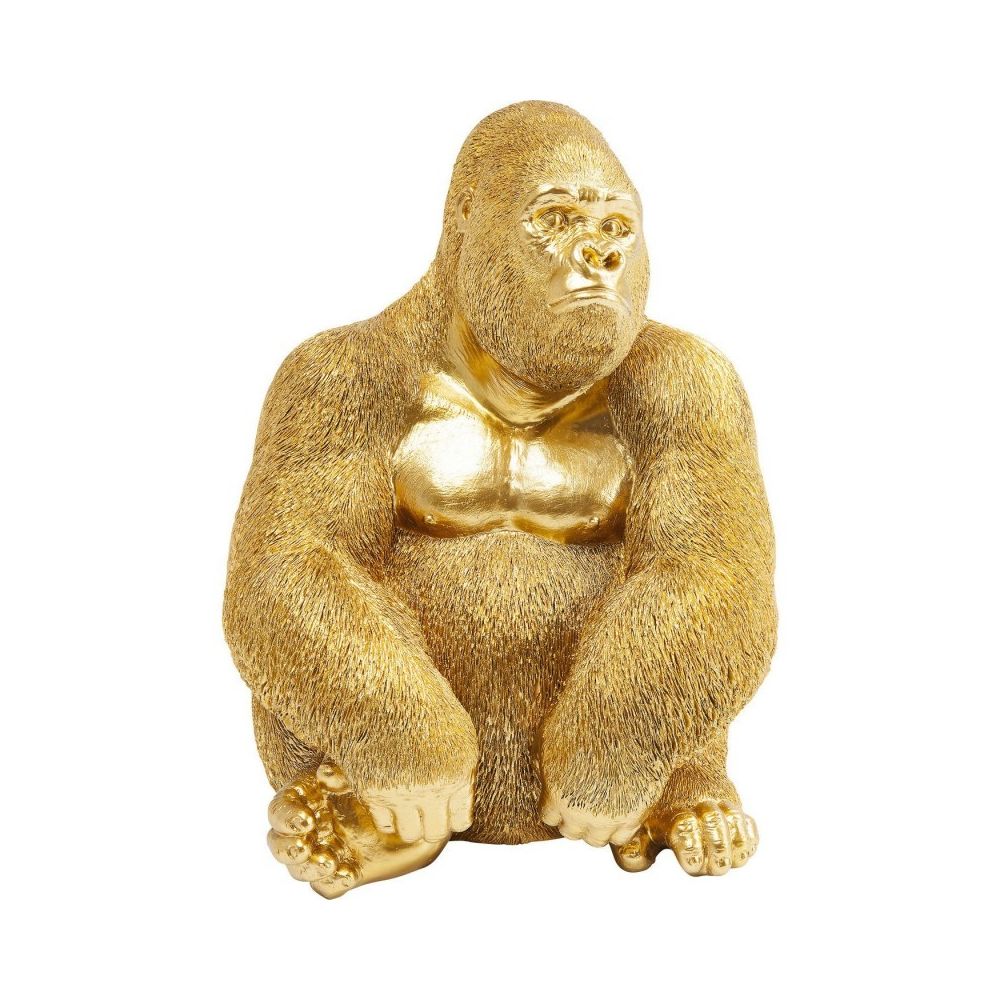 Karedesign - Déco Gorille 39cm doré Kare Design - Statues