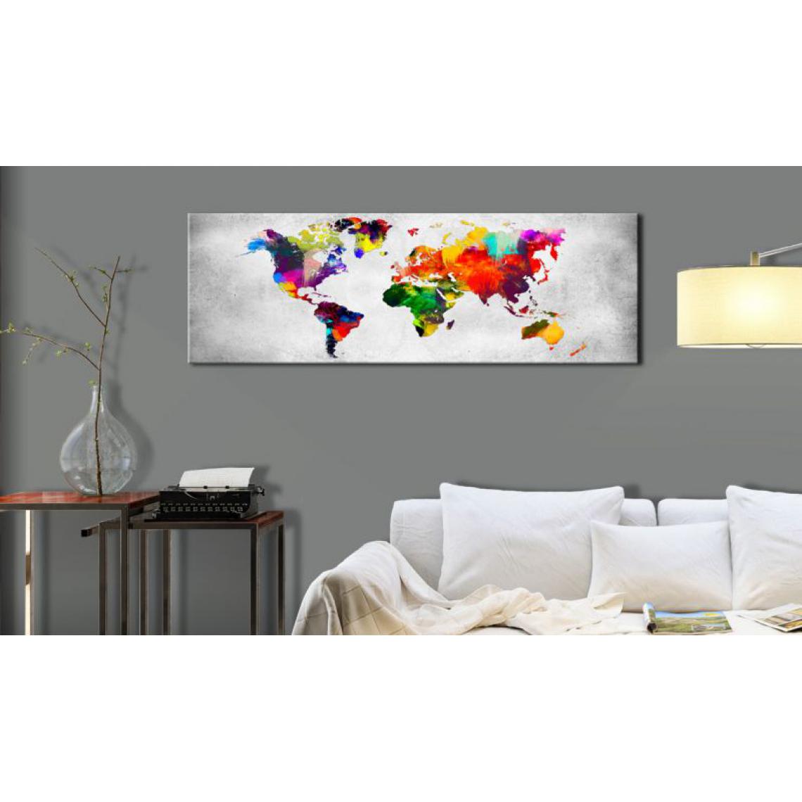 Artgeist - Tableau - World Map: Coloured Revolution .Taille : 120x40 - Tableaux, peintures