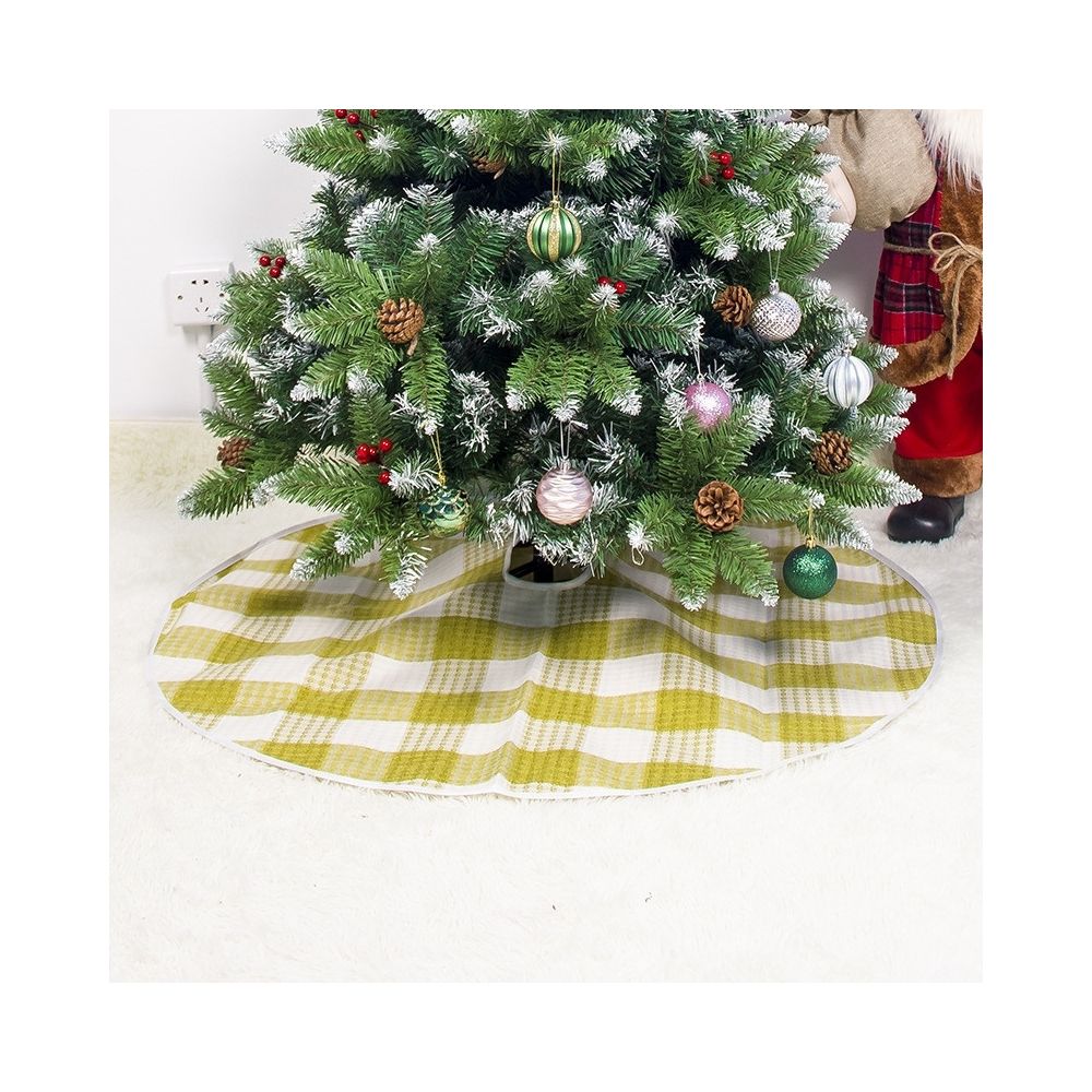 Wewoo - 2 PCS tissu de plaid de Noël sapin de bas décoration arbre jupe vert - Décorations de Noël