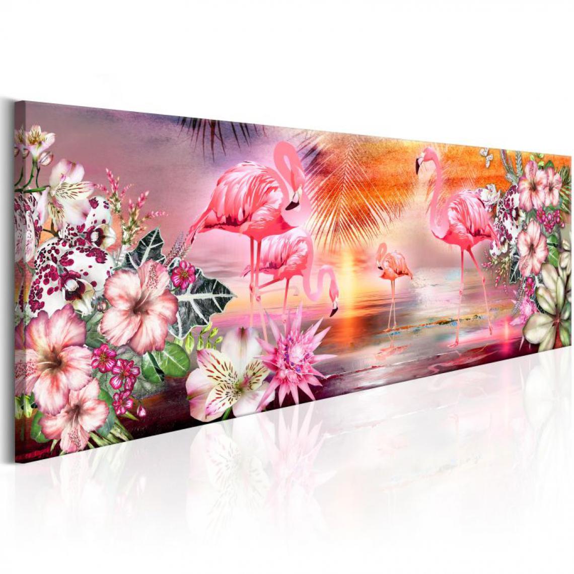 Artgeist - Tableau - Flamingoes Land .Taille : 135x45 - Tableaux, peintures
