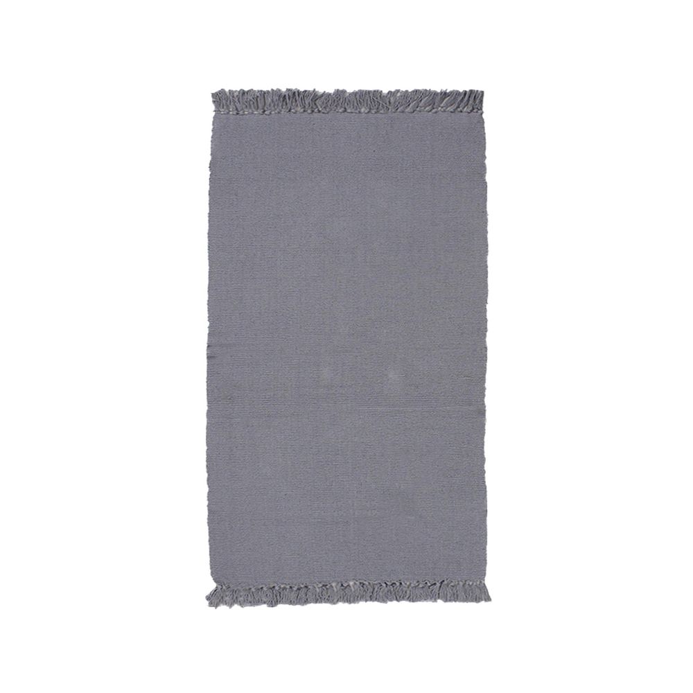 Mon Beau Tapis - SIMPLY COTON - Tapis 100% coton gris brume 50x80 - Tapis