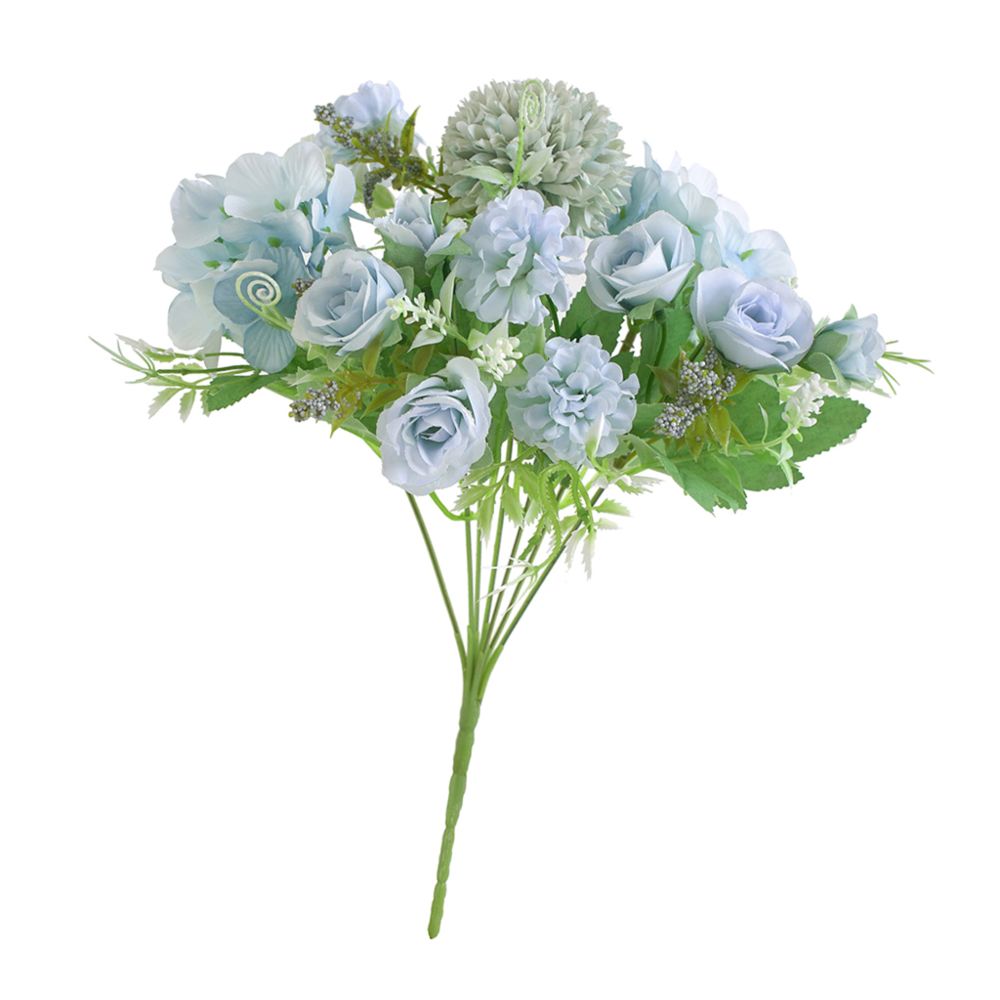 marque generique - Bouquet de fleurs de rose artificiel Mariage Maison Décor Floral Lac Bleu - Plantes et fleurs artificielles