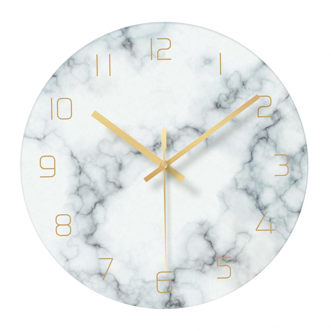 marque generique - Horloge Murale Moderne à Quartz Silencieux De 12 Po - Horloges, pendules
