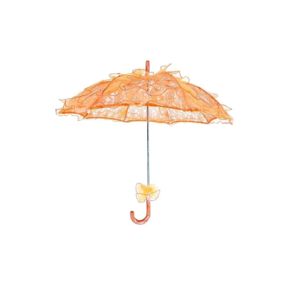 Wewoo - Décorations de Fête Mariage Dentelle Coton Parapluie Danser Photographie Prop Orange - Décorations de Noël