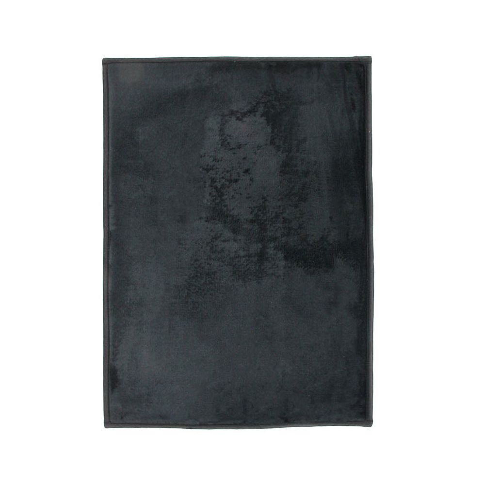Mon Beau Tapis - FLANELLE - Tapis aspect velours extra-doux noir 120x170 - Tapis