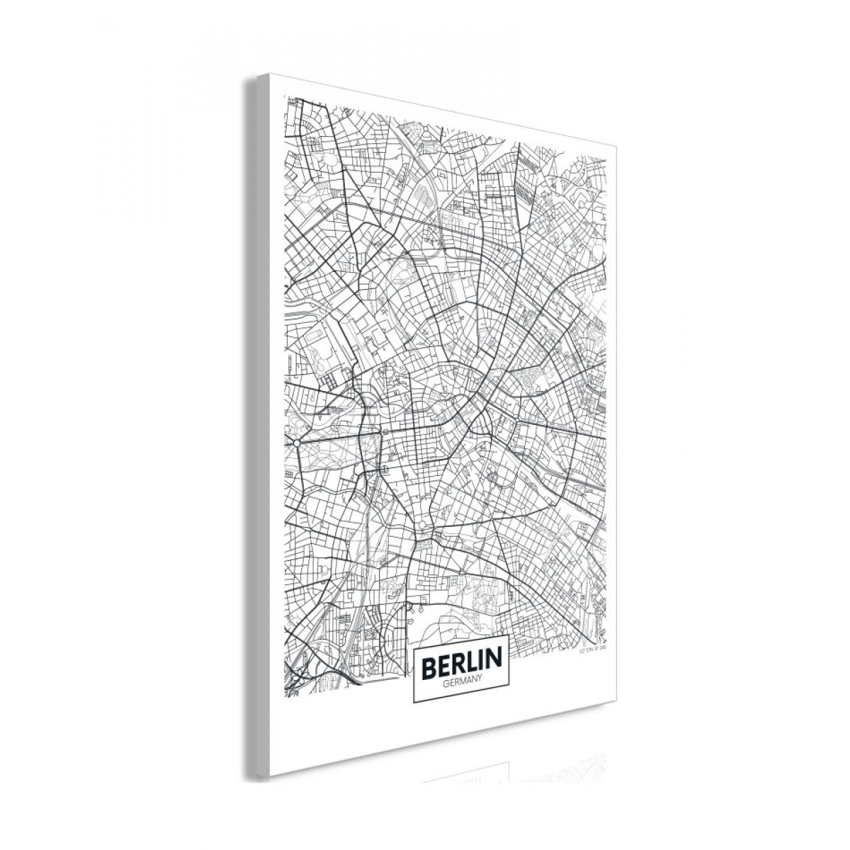 Artgeist - Tableau - Map of Berlin (1 Part) Vertical 60x90 - Tableaux, peintures