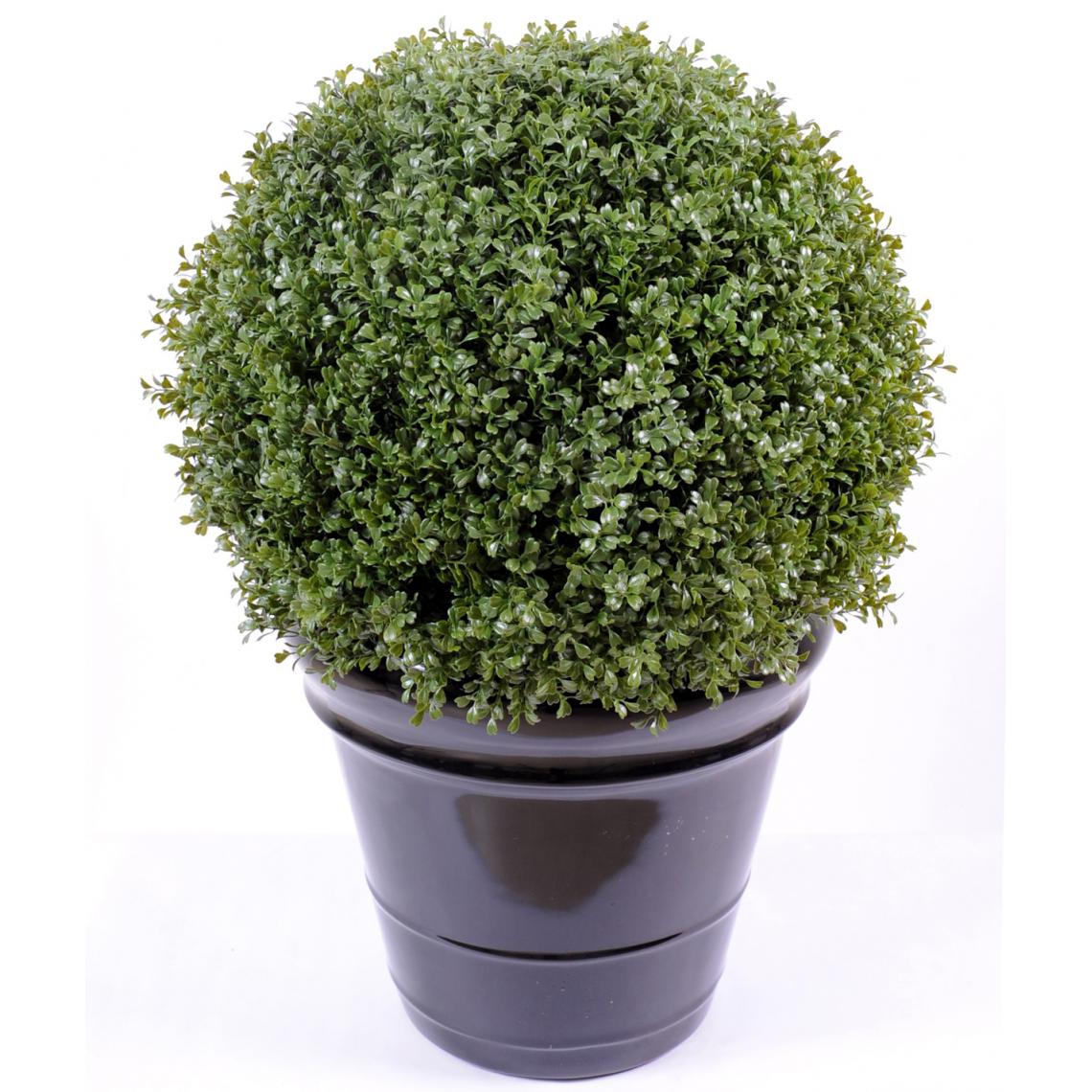 Pegane - Plante artificielle haute gamme Spécial extérieur / Buis boule artificiel - Dim : H.89 x D.65 cm - Plantes et fleurs artificielles