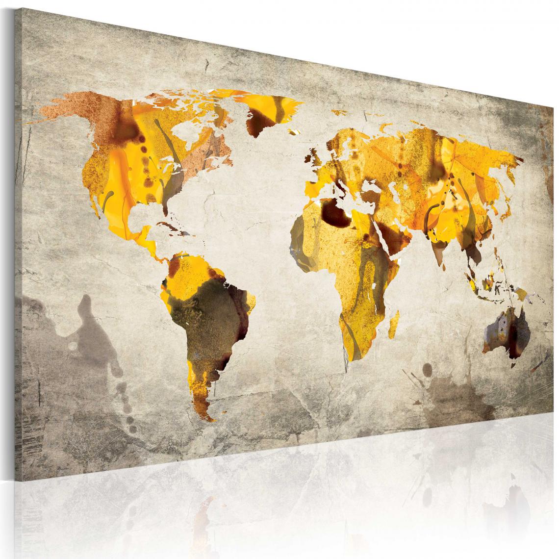 Decoshop26 - Tableau sur toile décoration murale image imprimée cadre en bois à suspendre Continents ensoleillées 60x40 cm 11_0003811 - Tableaux, peintures