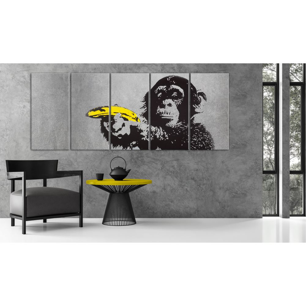 marque generique - 200x80 Tableau Art urbain Admirable Monkey and Banana - Tableaux, peintures